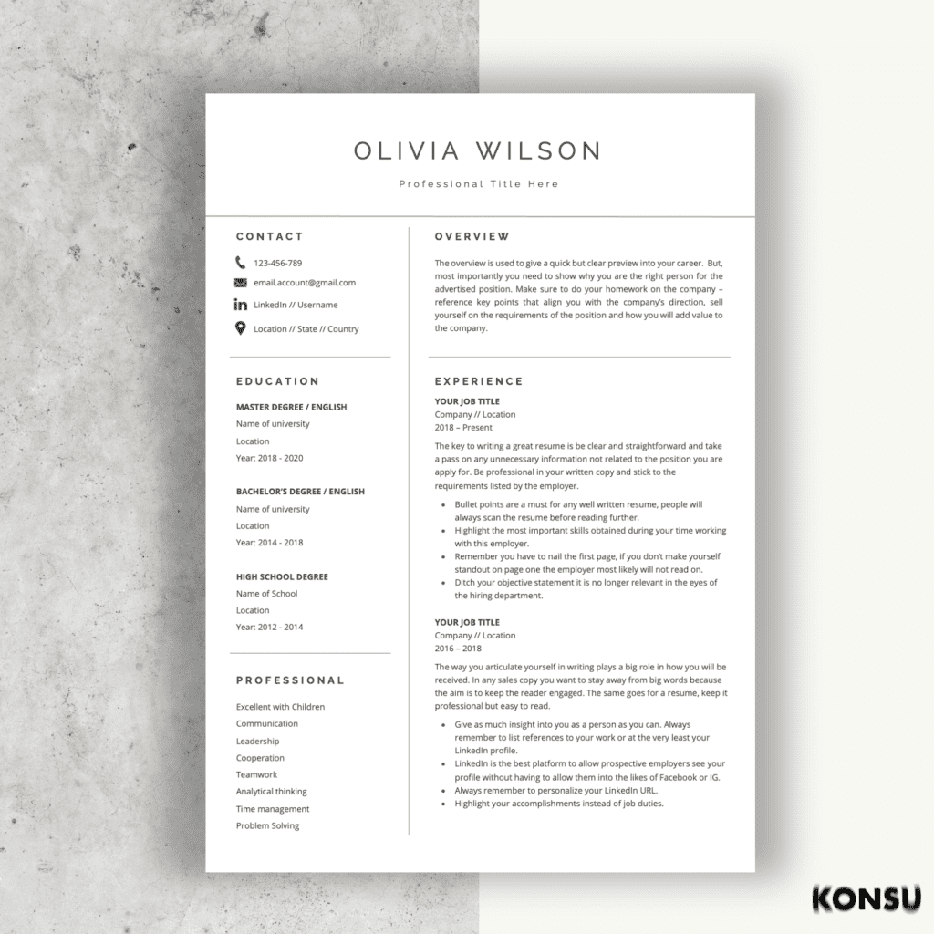 how to write a resume template ben j owen etsy store konsu designs copyright 1